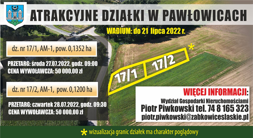 Zamieszkaj w Pawłowicach Dwie działki na sprzedaż pod budownictwo